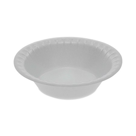 Pactiv Unlaminated Foam Dinnerware, Bowl, 0.8oz, 4.5in Dia, White, PK1250 YTH100040000